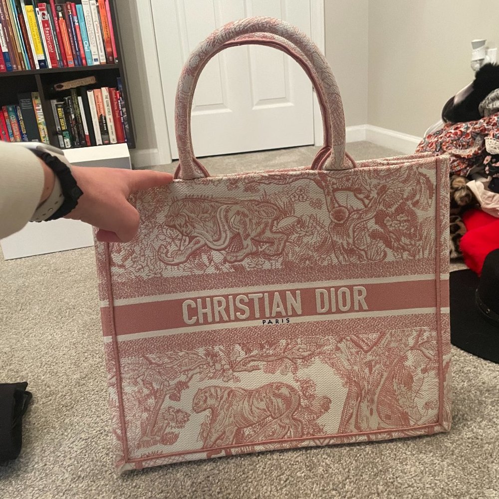 Pink Toile Dior Book Tote